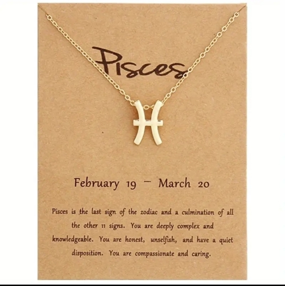 Pisces Zodiac Symbol Pendant Necklace
